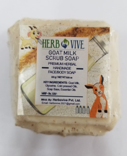 Picture of HERBOVIVE GOAT MILK SCRUB SOAP 100G