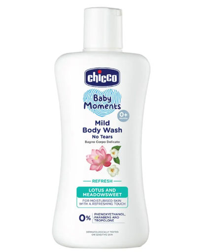 Picture of CHICCO BABY MOMENTS MILD BODY WASH REFRESH 200ML