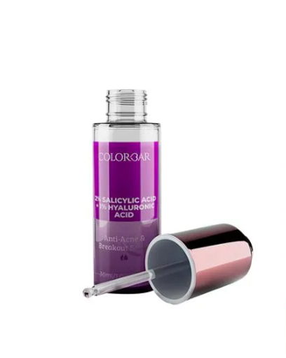Picture of COLORBAR ANTI-ACNE & BREAKOUT SERUM(2% SALICYLIC ACID+1% HYLURONIC ACID) 30ML