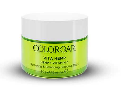 Picture of COLORBAR VITA HEMP HEMP+VITAMIN C RESTORING & BALANCING SLEEPING MASK 50G