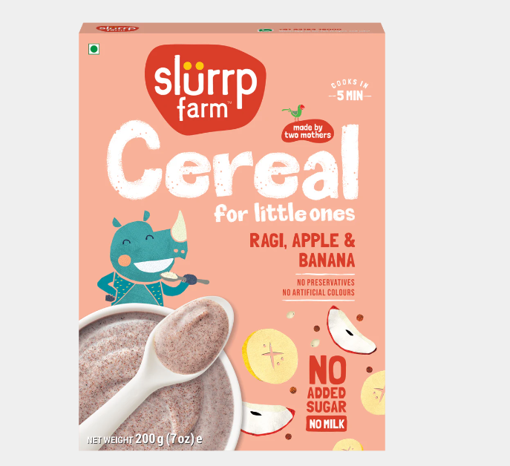 Picture of SLURRP FARM CEREAL RAGI,APPLE & BANANA 200G