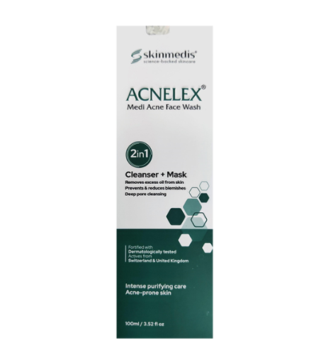 Picture of SKINMEDIS ACNELEX MEDI ACNE FACE WASH 2IN1(CLEANSER+MASK) 100ML